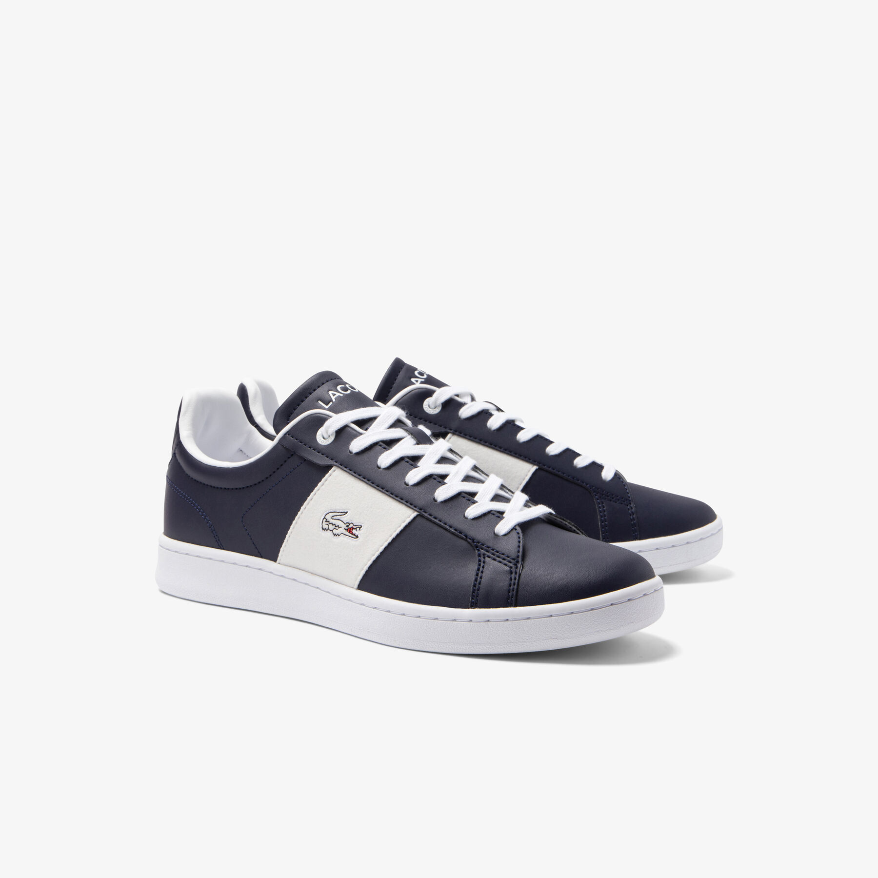 Men's Lacoste Carnaby Pro Leather Colour Contrast Trainers men s lacoste carnaby pro leather colour contrast trainers