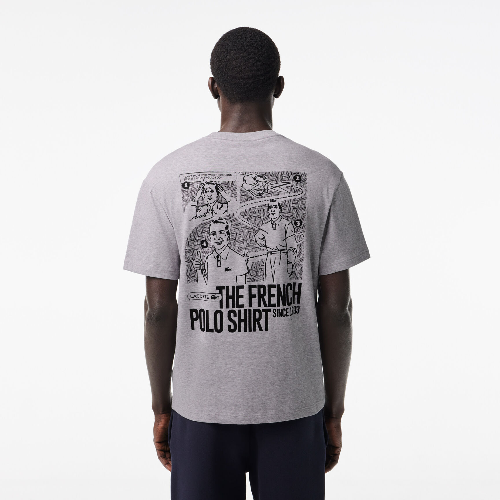 تي شيرت جيرسيه قطني ثقيل بطبعة خلفية