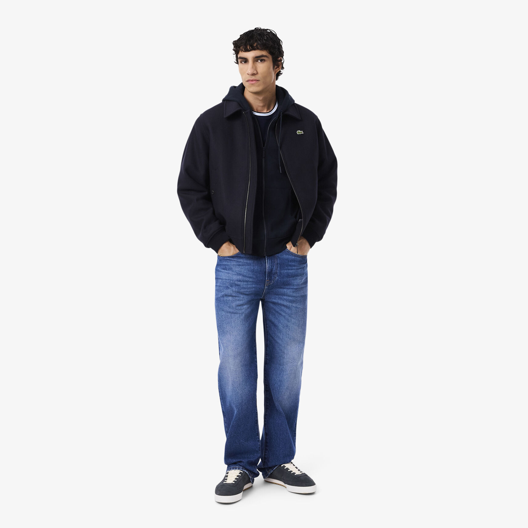 هودي من الصوف بسحاب