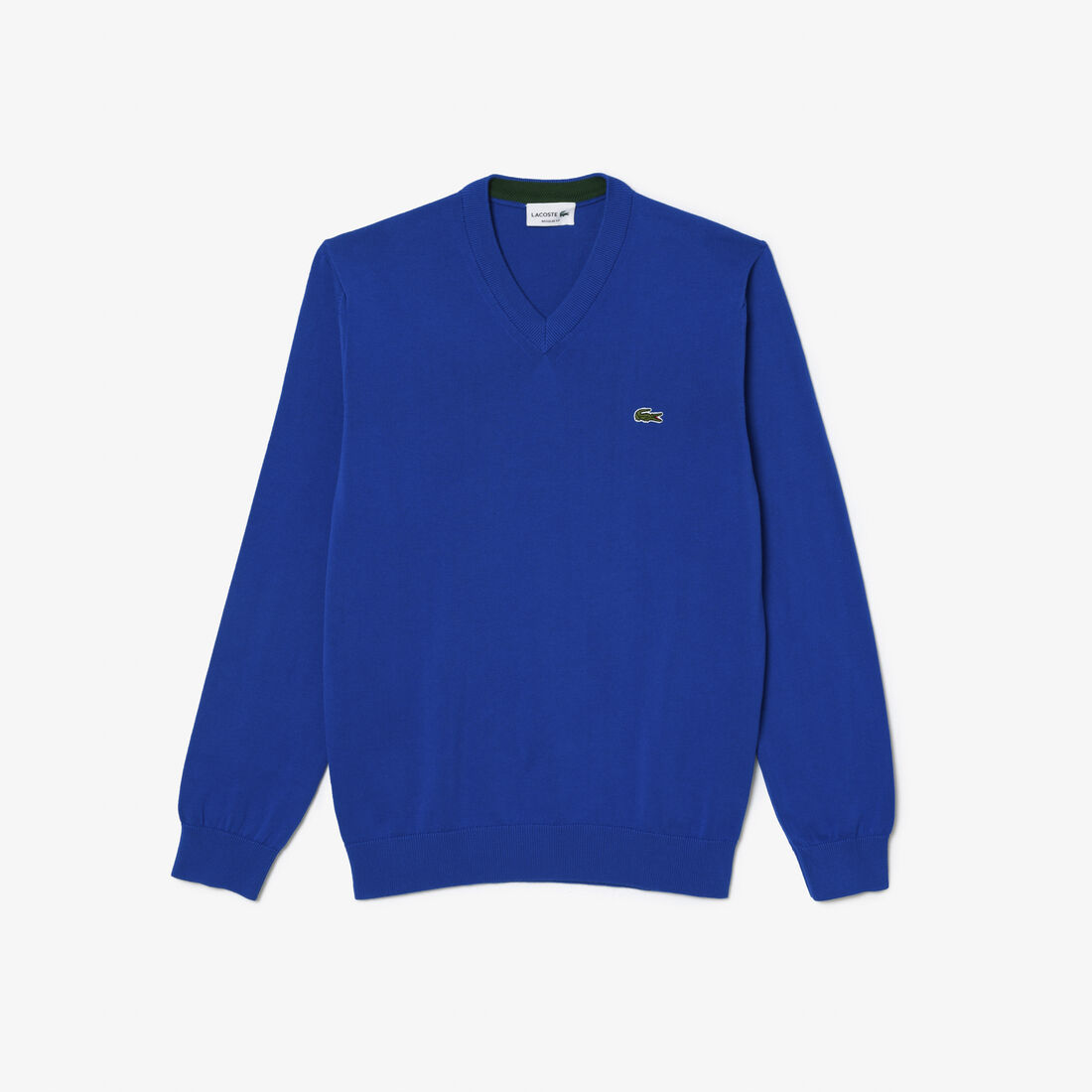 سترة قطنية أحادية اللون بفتحة رقبة على شكل حرف V سترة قطنية أحادية اللون بفتحة رقبة على شكل حرف V