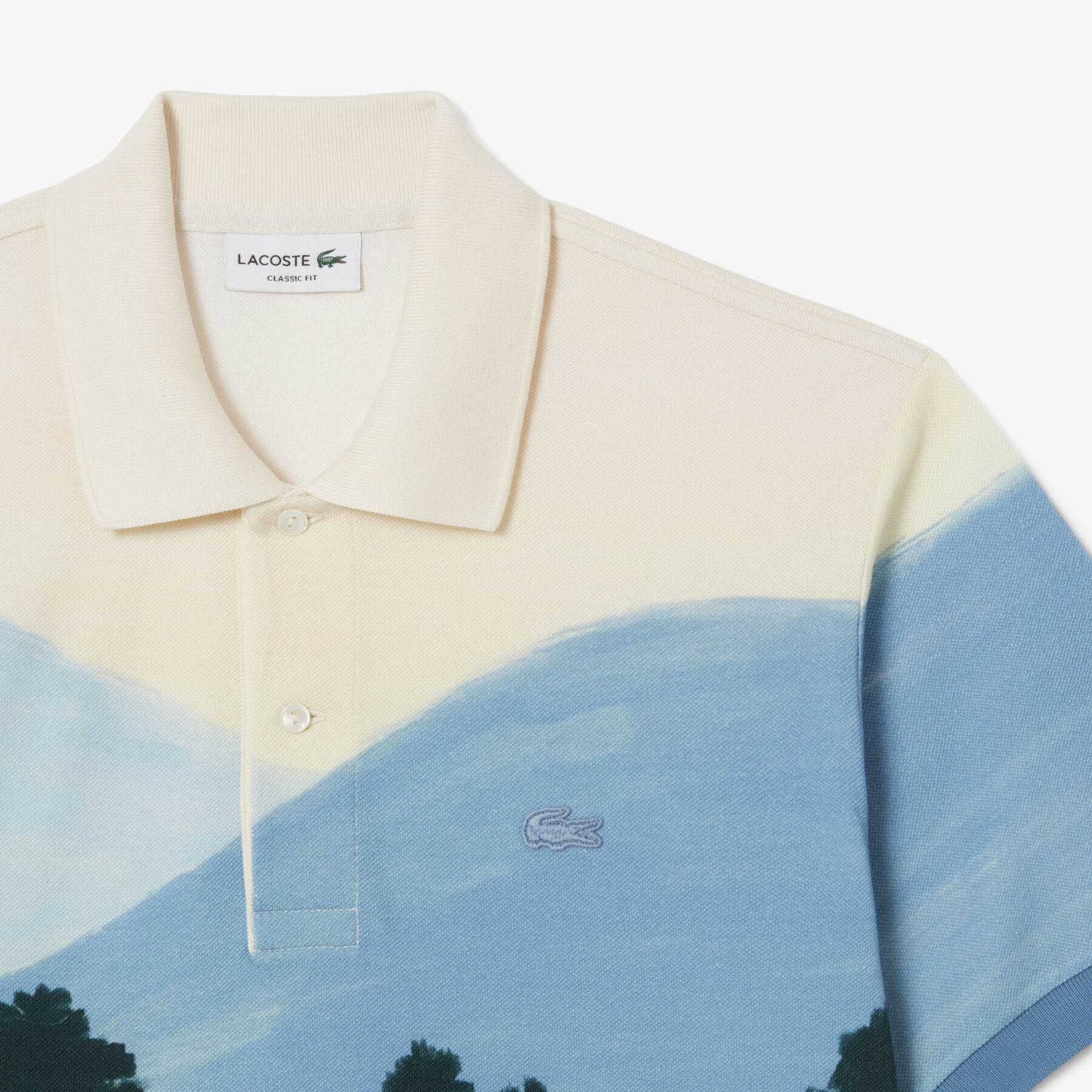 Classic Fit Printed Petit Pique Polo Shirt lacoste classic fit printed petit pique polo shirt