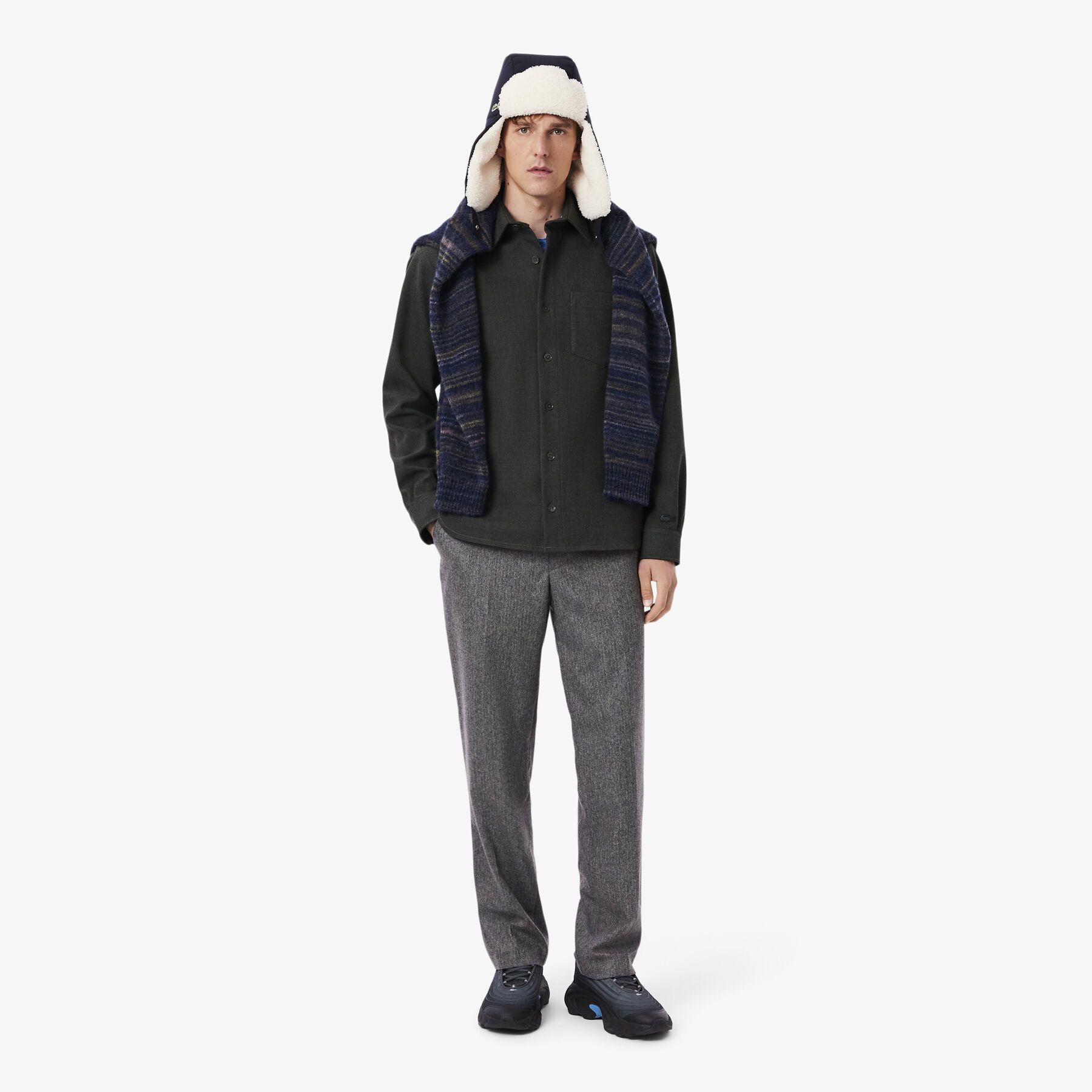 Oversized Double Face Overshirt lacoste oversized double face overshirt
