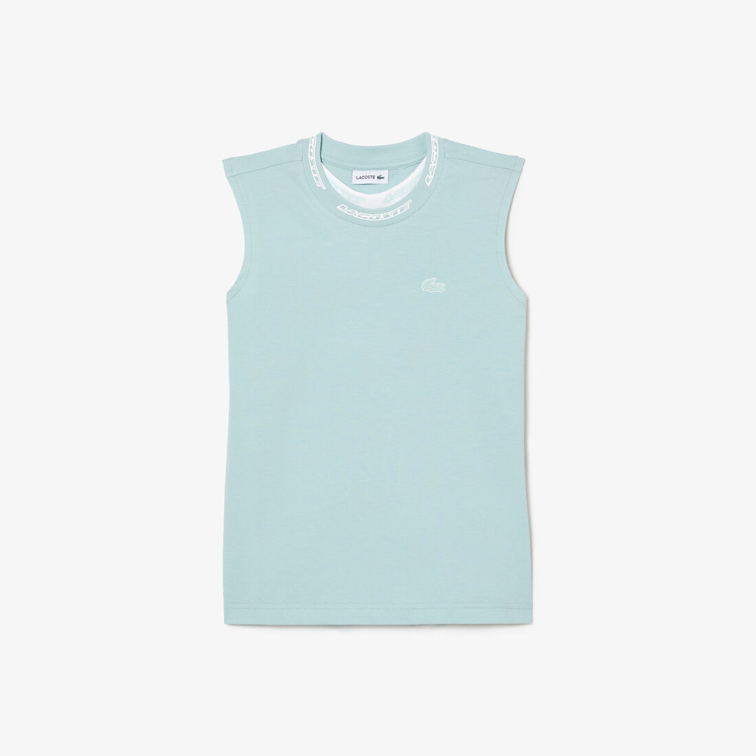 Girls' Lacoste Cotton Jersey Sleeveless T-shirt