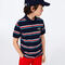 boys  lacoste badge striped cotton piqu  polo shirt
