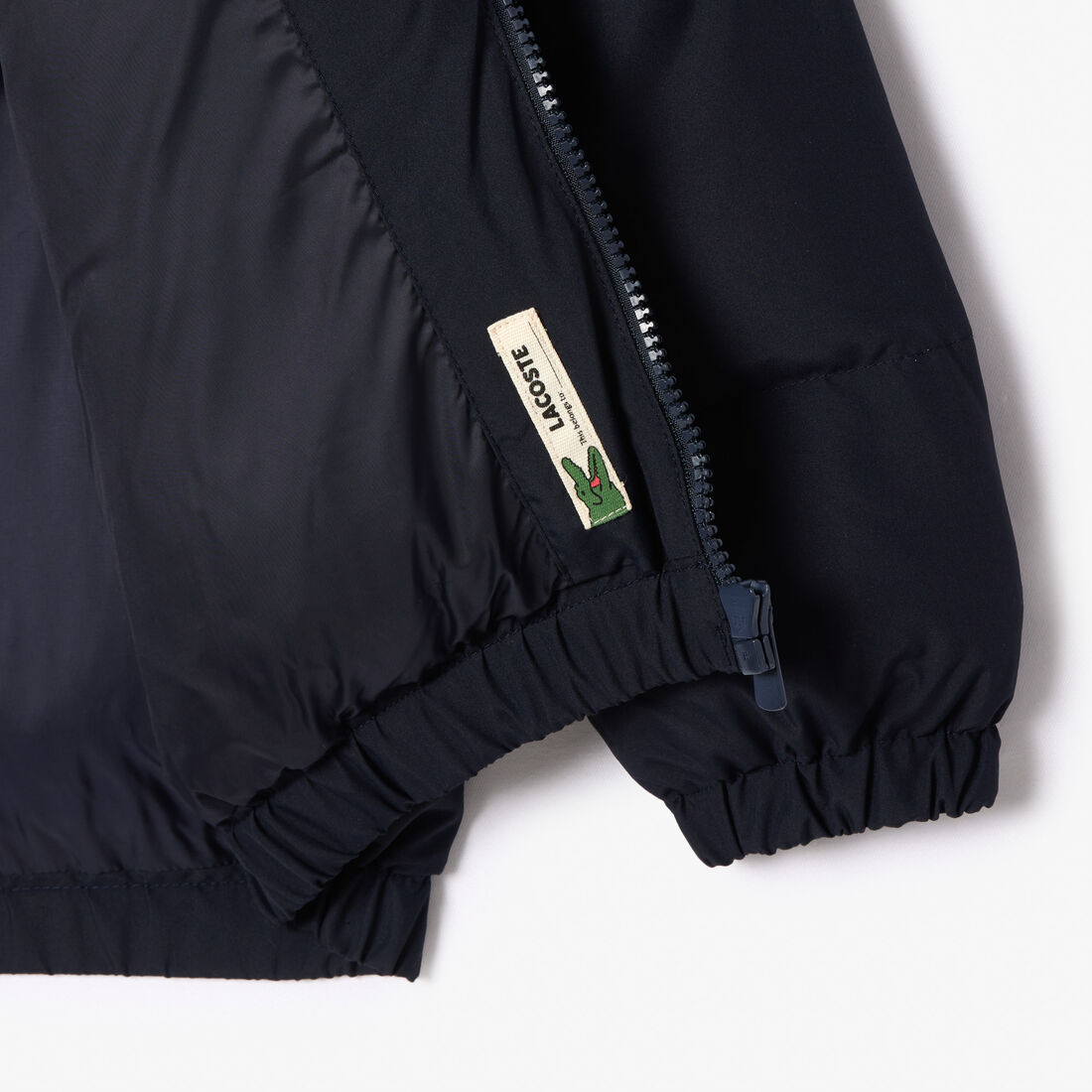 Contrast Stripe Hooded Puffer Jacket Contrast Stripe Hooded Puffer Jacket