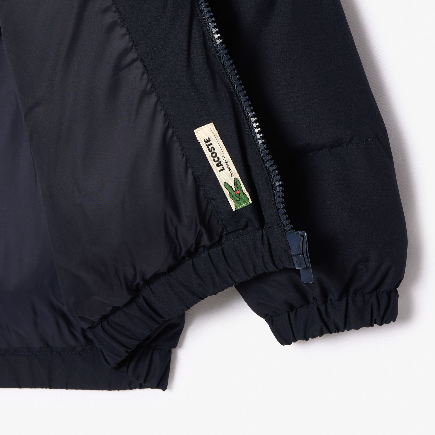 Contrast Stripe Hooded Puffer Jacket Contrast Stripe Hooded Puffer Jacket