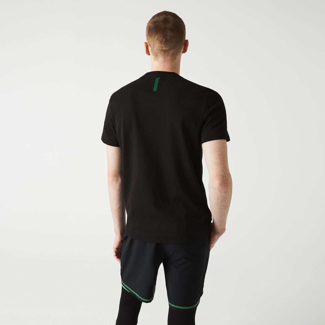 تيشيرت مزيج قطن بيكيه بفتحة رقبة مستديرة للرجال تيشيرت مزيج قطن بيكيه بفتحة رقبة مستديرة للرجال