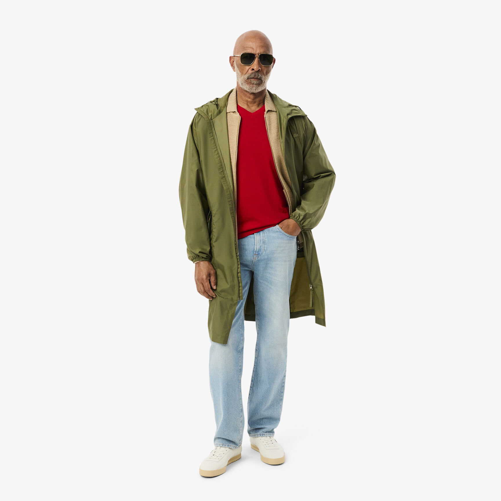 تي شيرت خفيف الوزن من القطن بيما برقبة على شكل حرف V