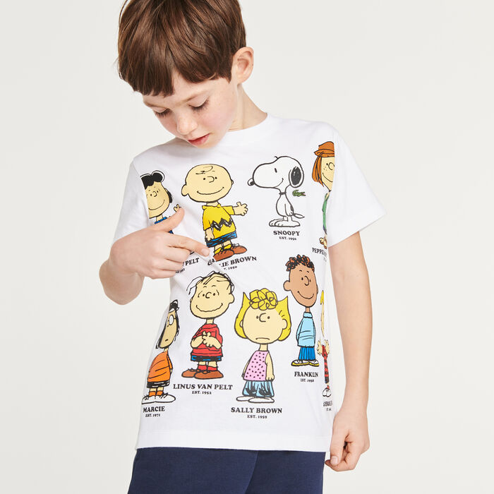 Boys' x Peanuts Print Organic Cotton T-shirt | Lacoste SA