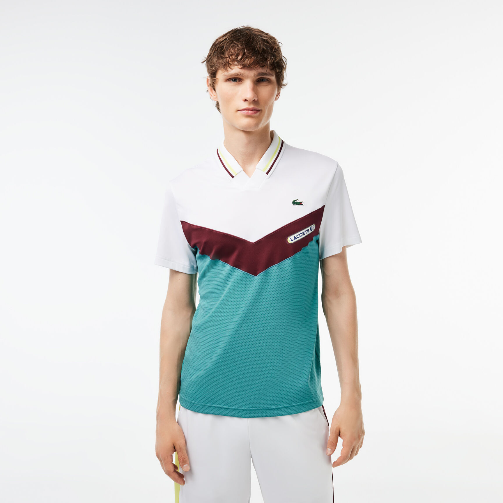 Slim Fit Lacoste Tennis x Daniil Medvedev Seamless Effect Polo Shirt Slim Fit Lacoste Tennis x Daniil Medvedev Seamless Effect Polo Shirt