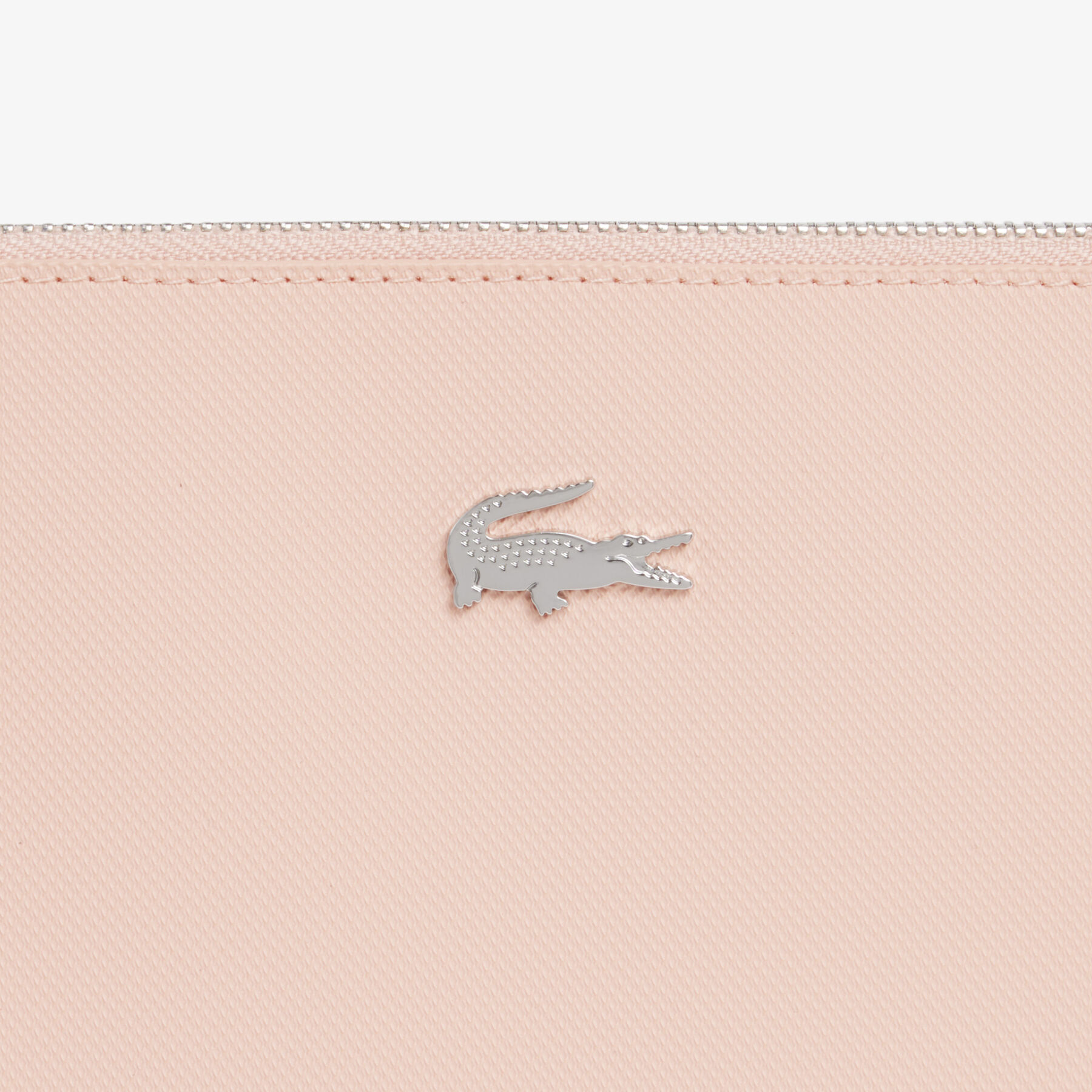 lacoste anna coated pique canvas pouch