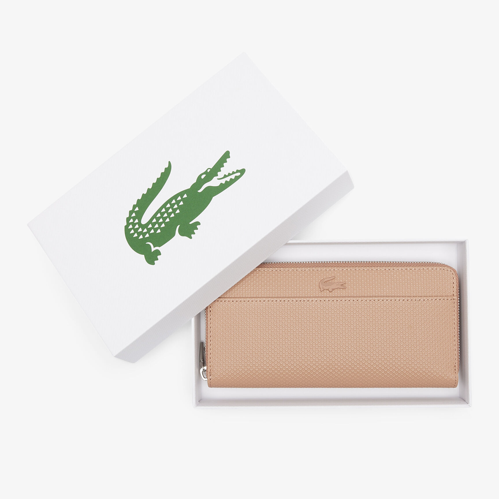 محفظة كبيرة من جلد بيكيه منقوشة بسحاب من شانتاكو للجنسين محفظة كبيرة من جلد بيكيه منقوشة بسحاب من شانتاكو للجنسين