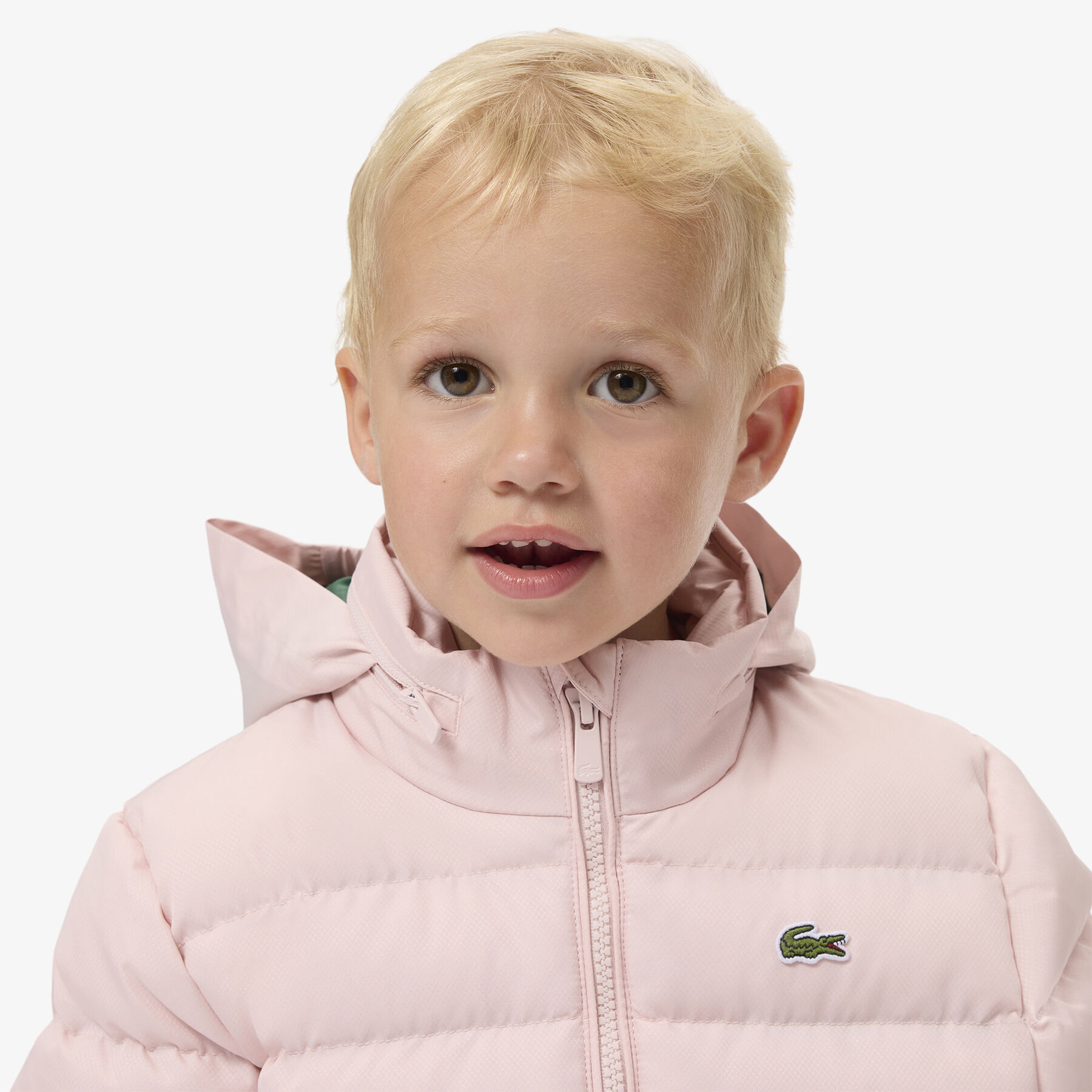 lacoste unisex hooded diamond taffeta puffed jacket