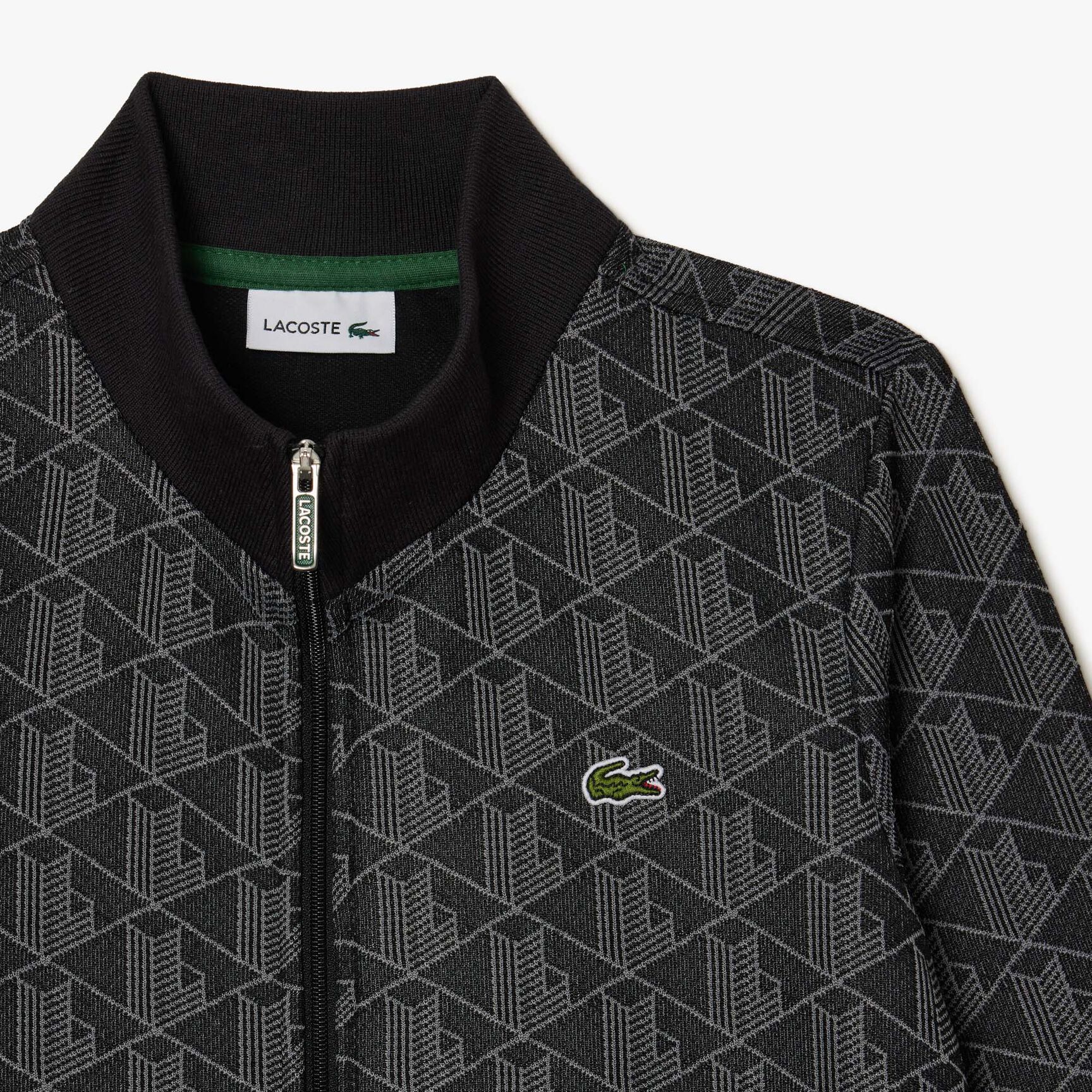 سويت شيرت باريس مونوغرام برقبة عالية وسحاب