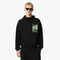 lacoste printed fleece hoodie