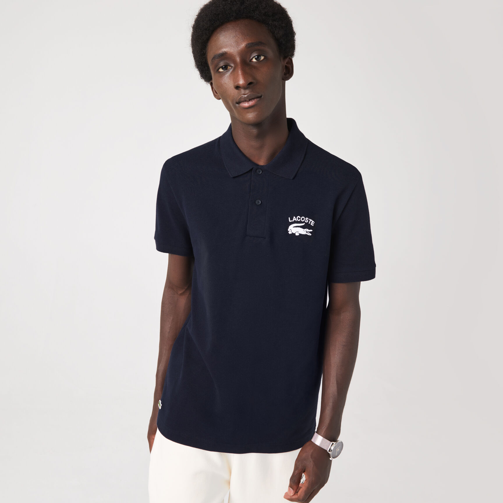 Men's Lacoste Branded Stretch Mini Piqué Polo Men's Lacoste Branded Stretch Mini Piqué Polo