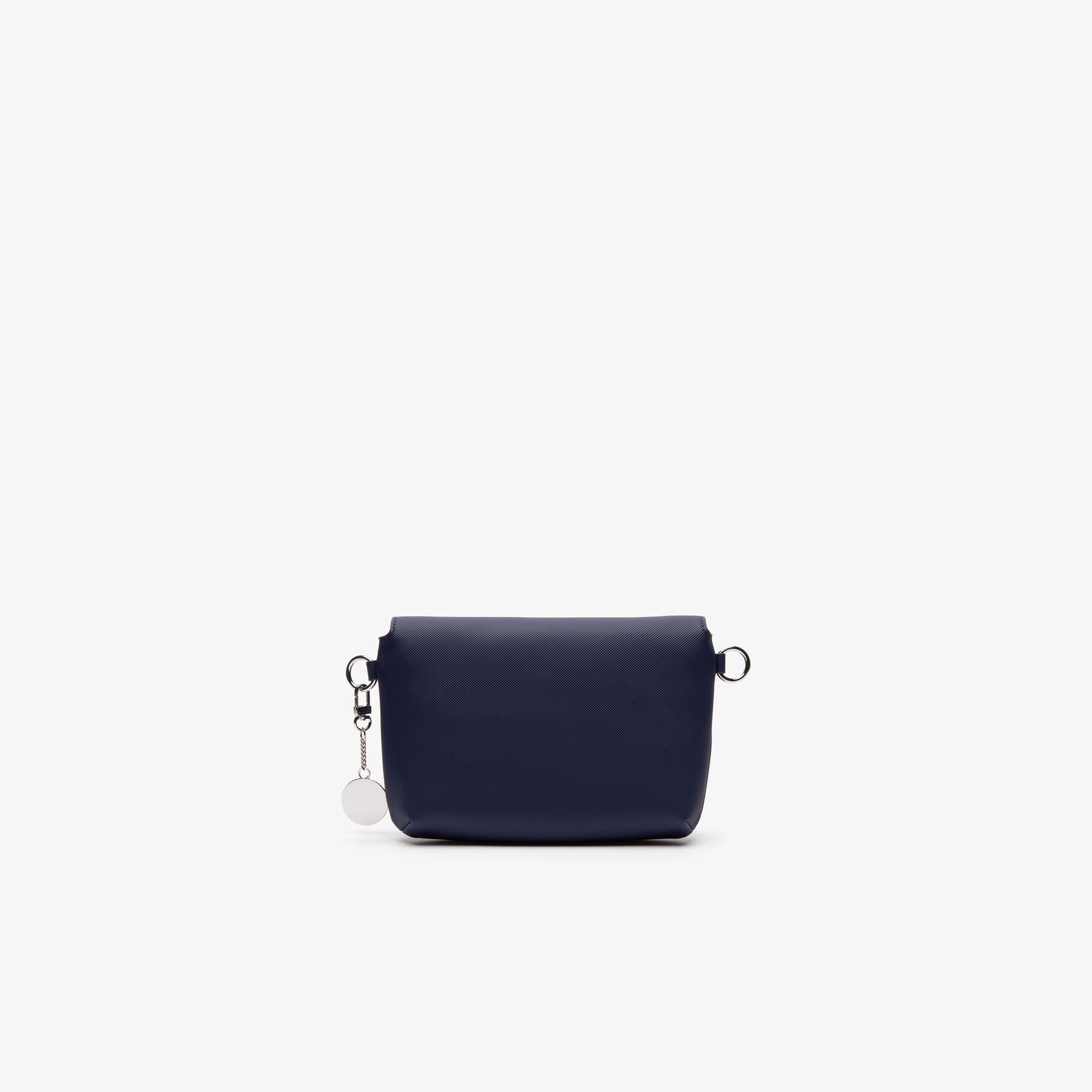 lacoste women s daily classic coated piqu  canvas flap shoulder bag