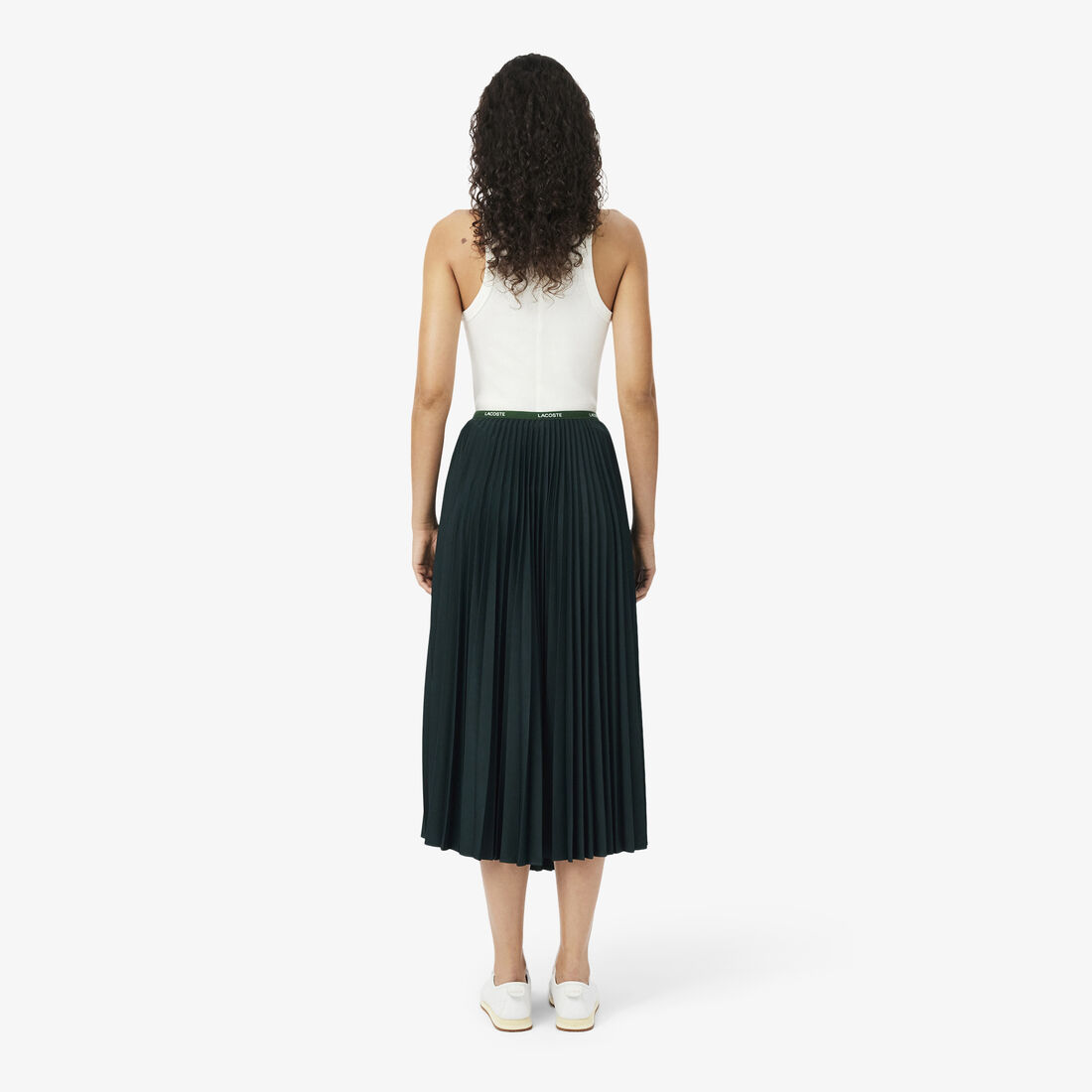 Long Pleated Elasticated Waist Skirt Long Pleated Elasticated Waist Skirt