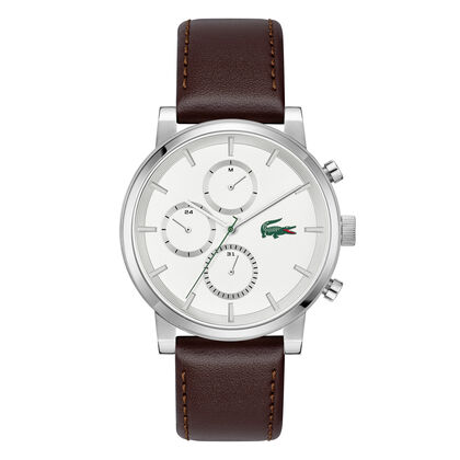 Brown Leather Strap Men's Watch