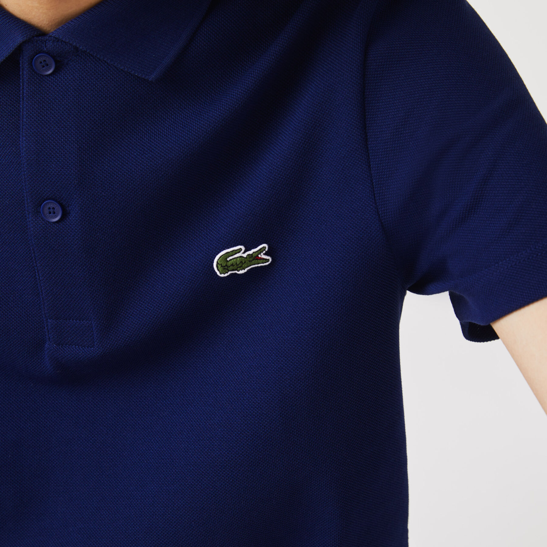 men s lacoste regular fit embroidered logo cotton piqu  polo