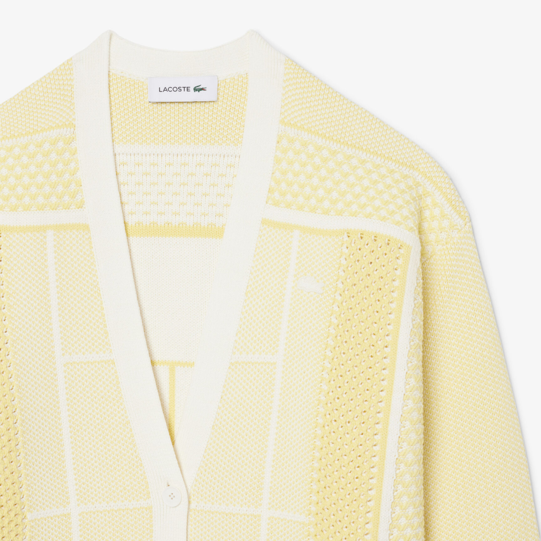 Tennis Court Jacquard Long Cardigan