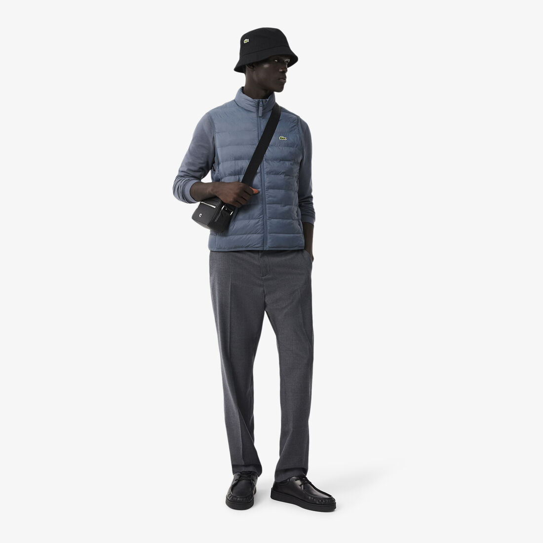 Water-Repellent Puffed Windbreaker Vest lacoste water repellent puffed windbreaker vest