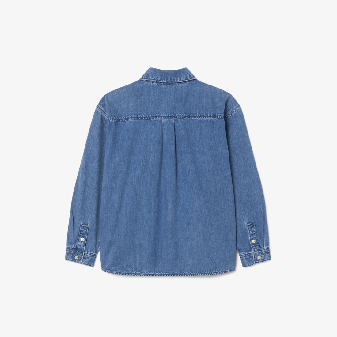 Badge Accent Denim Shirt lacoste badge accent denim shirt