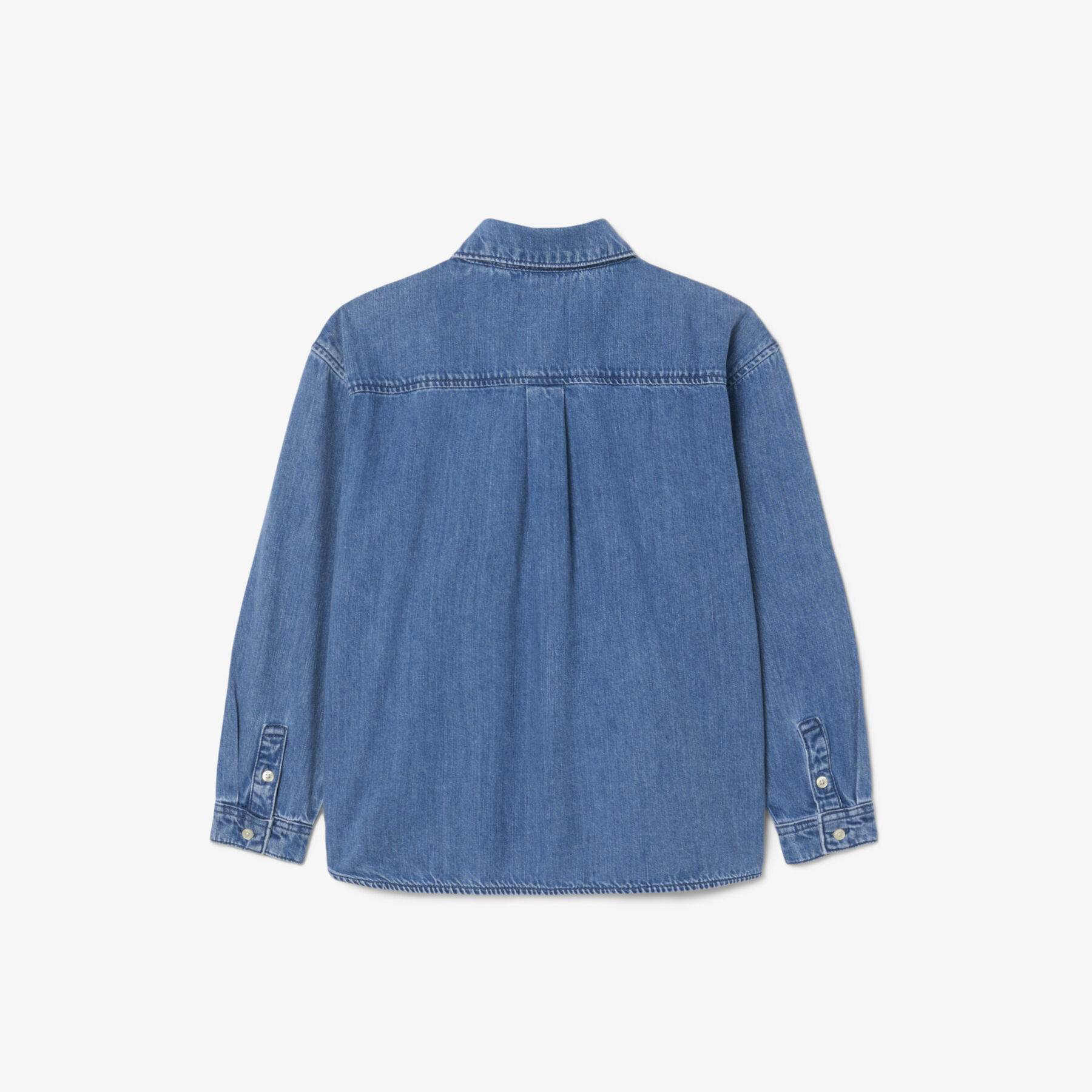 Badge Accent Denim Shirt lacoste badge accent denim shirt