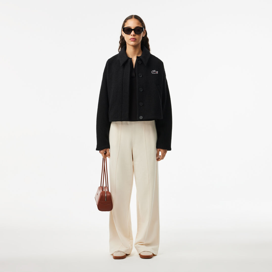 Open Neck Fluid Pique Polo Shirt Open Neck Fluid Pique Polo Shirt