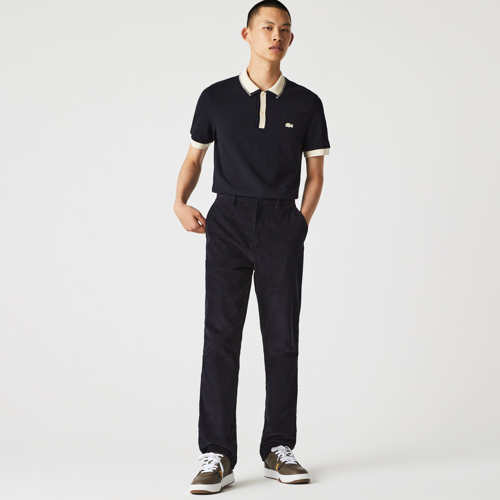 Men&rsquo;s Lacoste Regular Fit Contrasting Accents Piqu&eacute; Polo