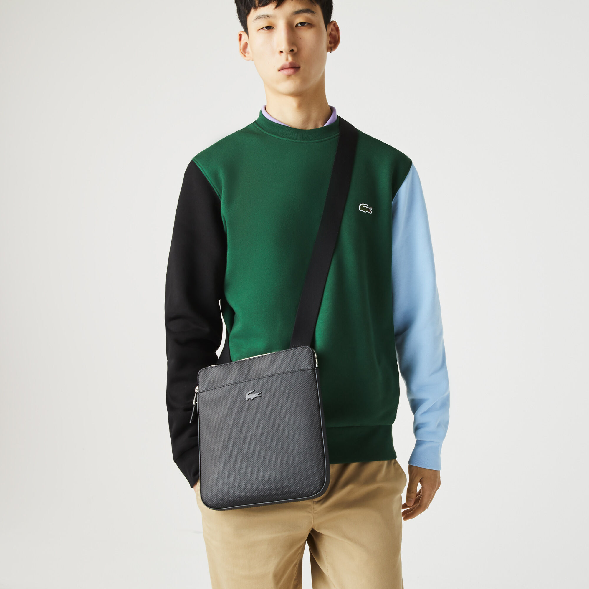 Men's chantaco soft leather vertical zip bag outlet