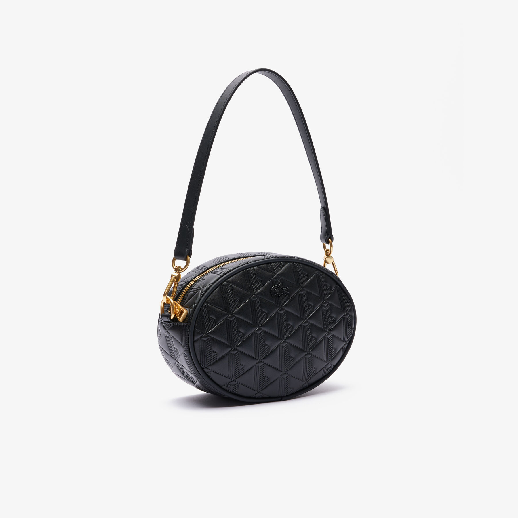Maheki Oval Leather Shoulder Strap Purse lacoste maheki oval leather shoulder strap purse