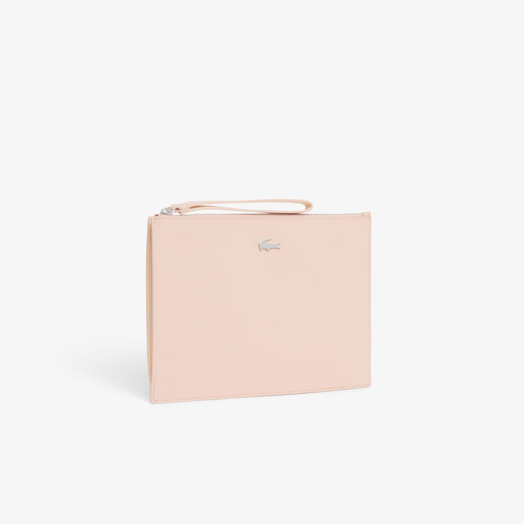 lacoste anna coated pique canvas pouch