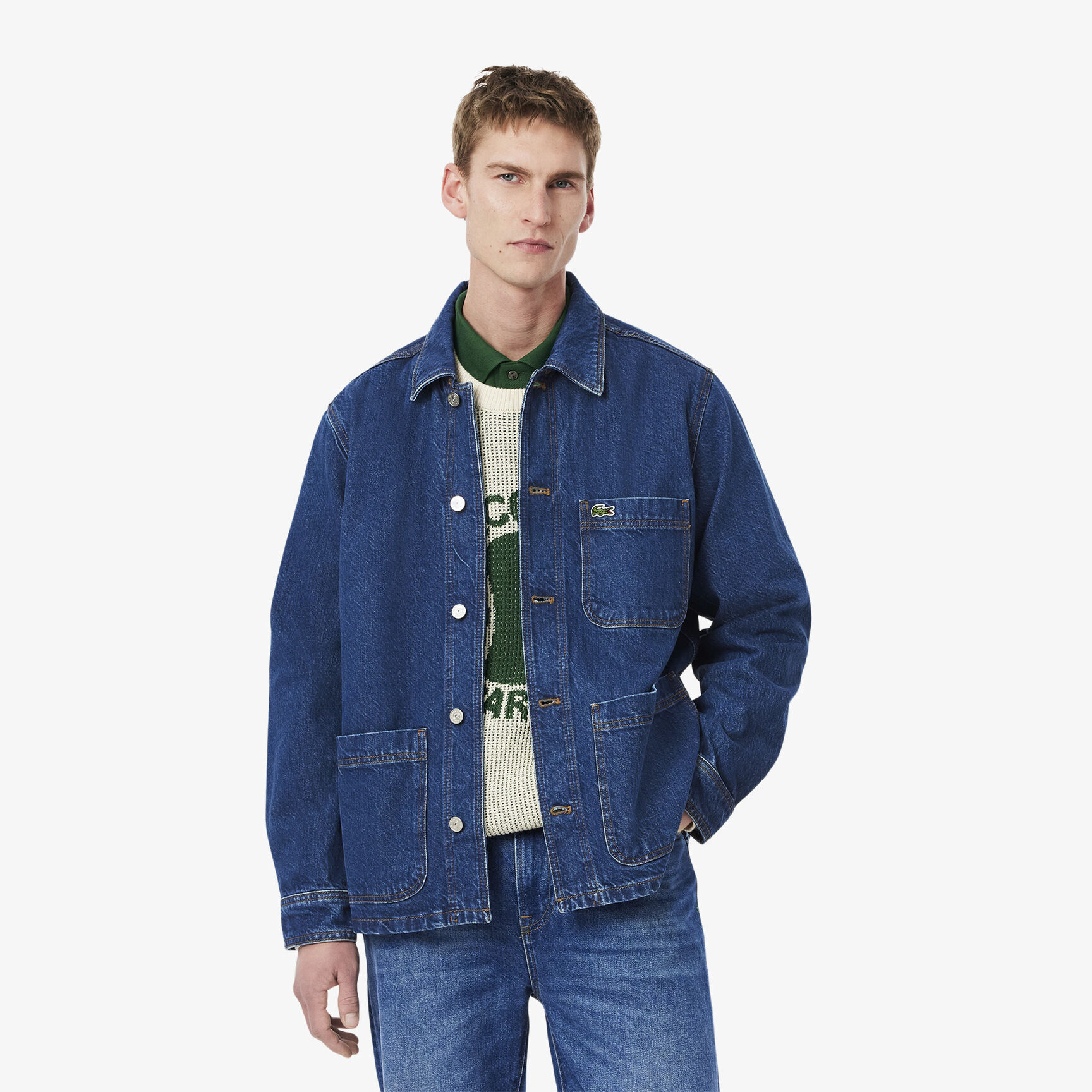 Heavy Cotton Denim Overshirt Jacket Heavy Cotton Denim Overshirt Jacket