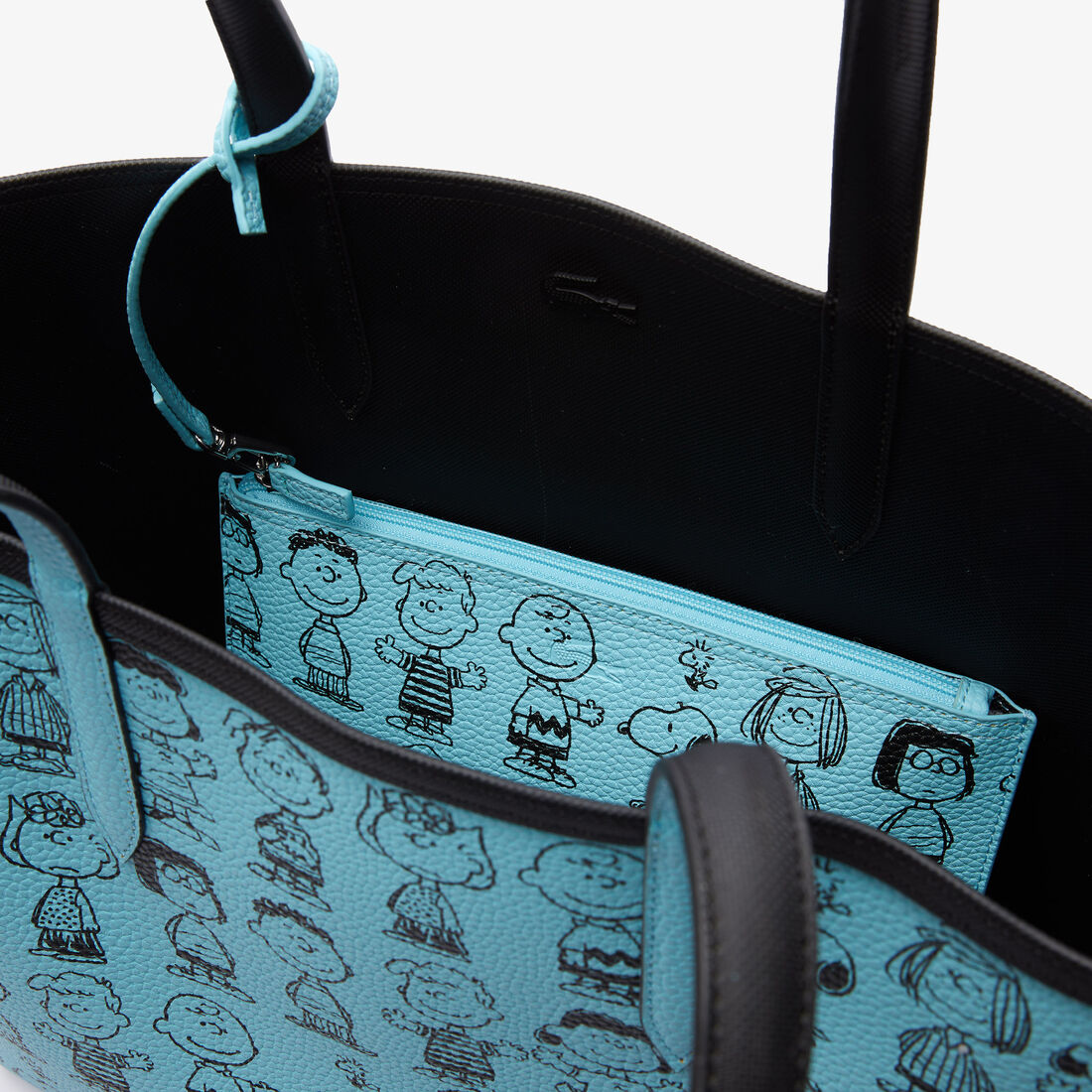 Women's Lacoste x Peanuts Zippered Print Pouch Large Shopper Bag Women's Lacoste x Peanuts Zippered Print Pouch Large Shopper Bag