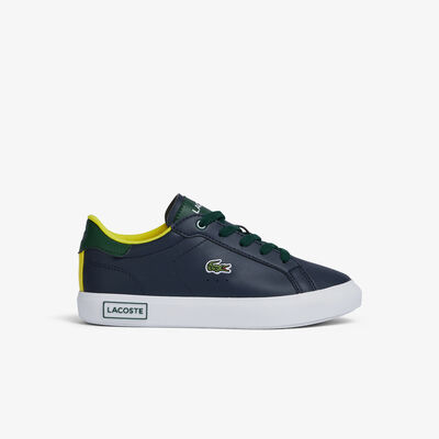 Children's Lacoste Powercourt Synthetic Popped Heel Sneakers