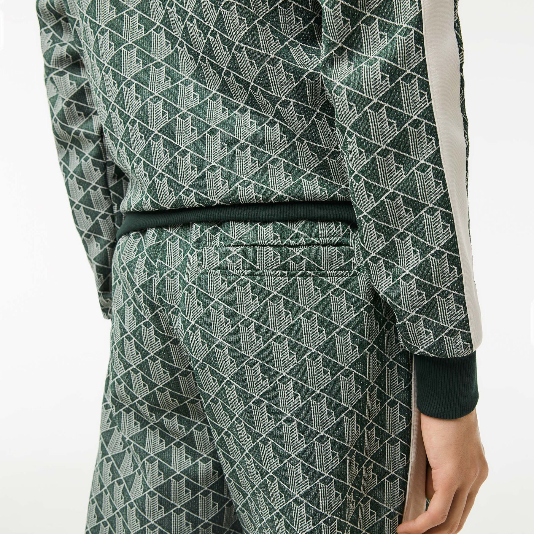 men s lacoste monogram print trackpants