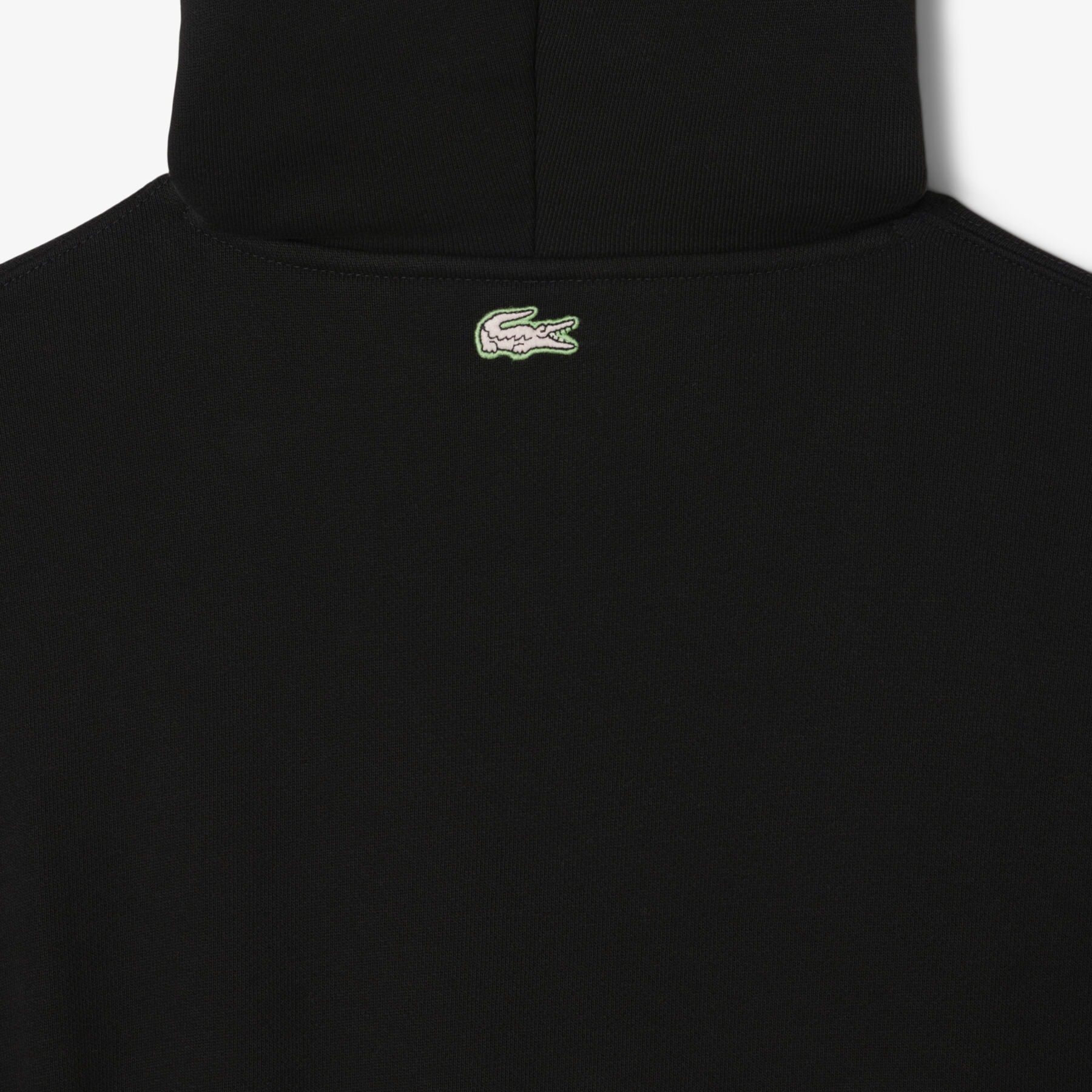 lacoste printed fleece hoodie