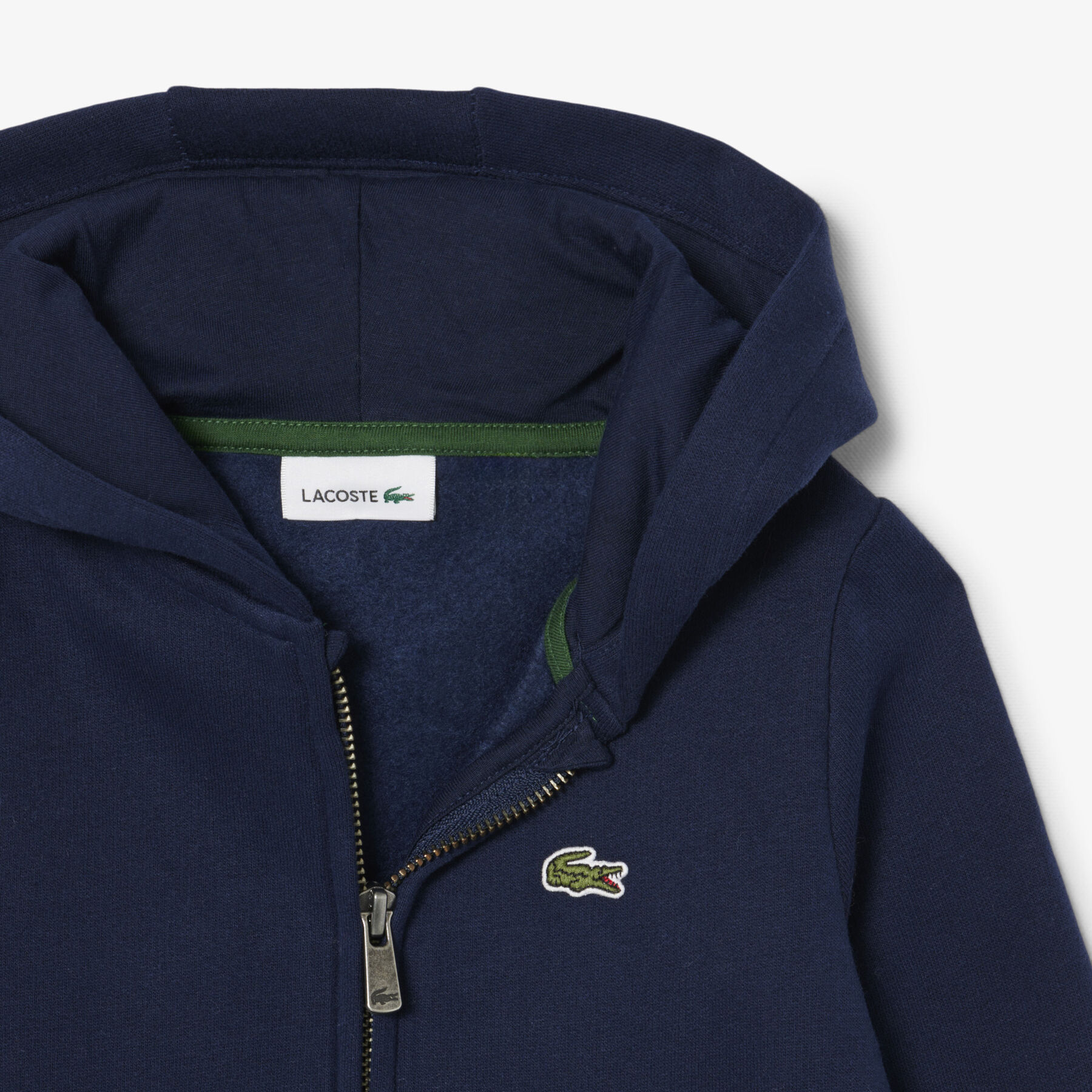 lacoste unisex fleece zip up hoodie