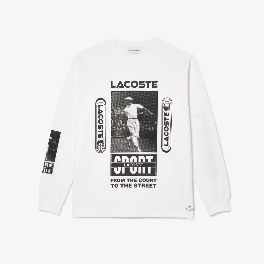 Loose fit T-shirt with Rene Lacoste print Loose fit T-shirt with Rene Lacoste print