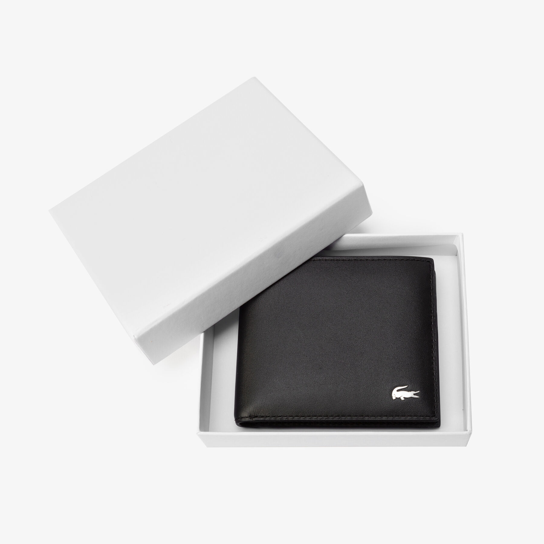 lacoste men s fitzgerald nine card leather wallet