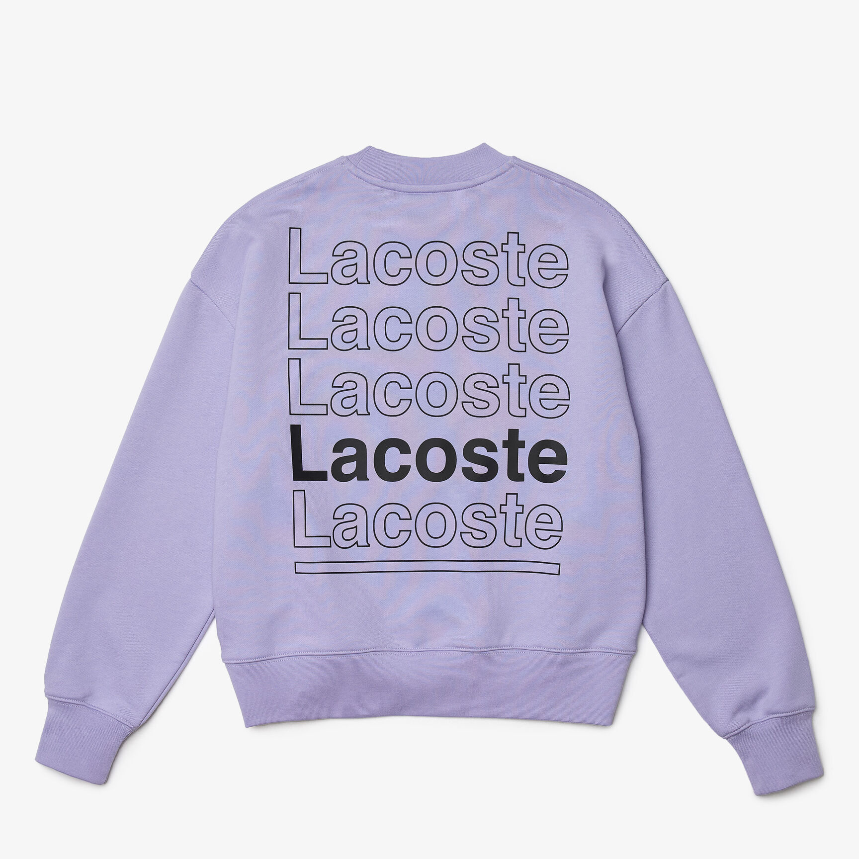 Women’s Lacoste L!VE Crew Neck Print Cotton Fleece Sweatshirt Women’s Lacoste L!VE Crew Neck Print Cotton Fleece Sweatshirt