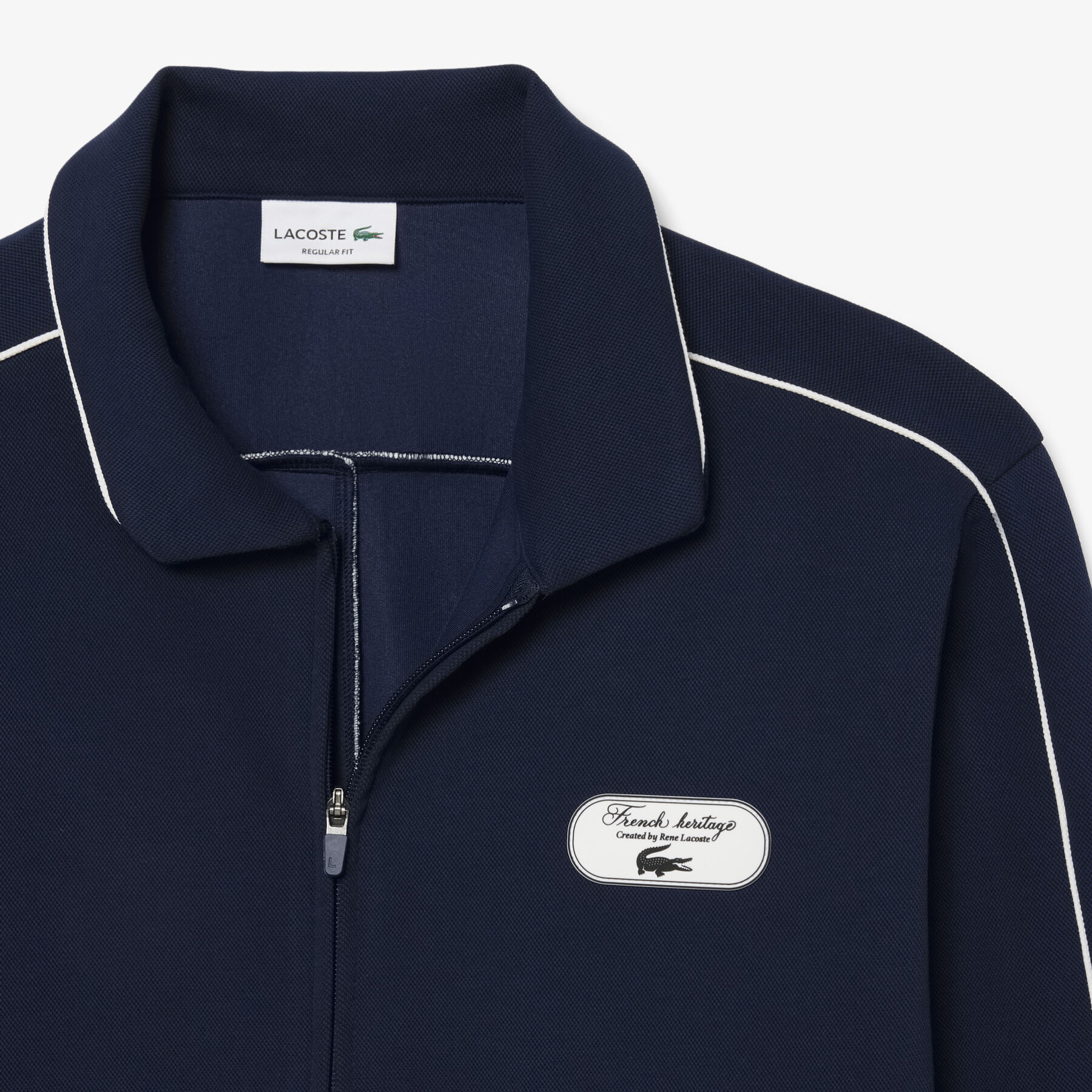 Tennis Heritage Zipped Badge Accent Sweatshirt lacoste tennis heritage zipped badge accent sweatshirt