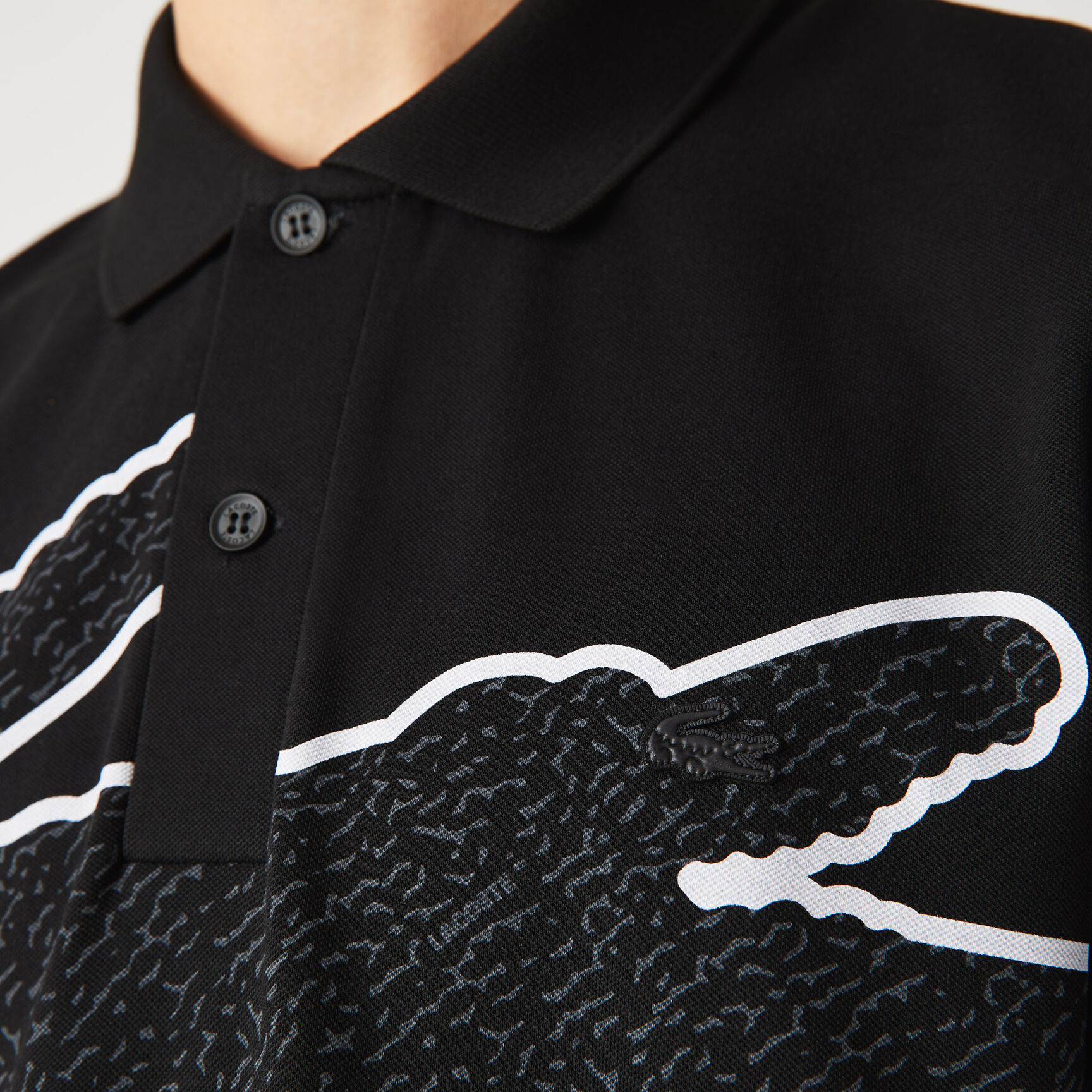 تيشيرت بولو لاكوست مطبوع قطن بيكيه مطاطي بقصة عادية للرجال تيشيرت بولو لاكوست مطبوع قطن بيكيه مطاطي بقصة عادية للرجال