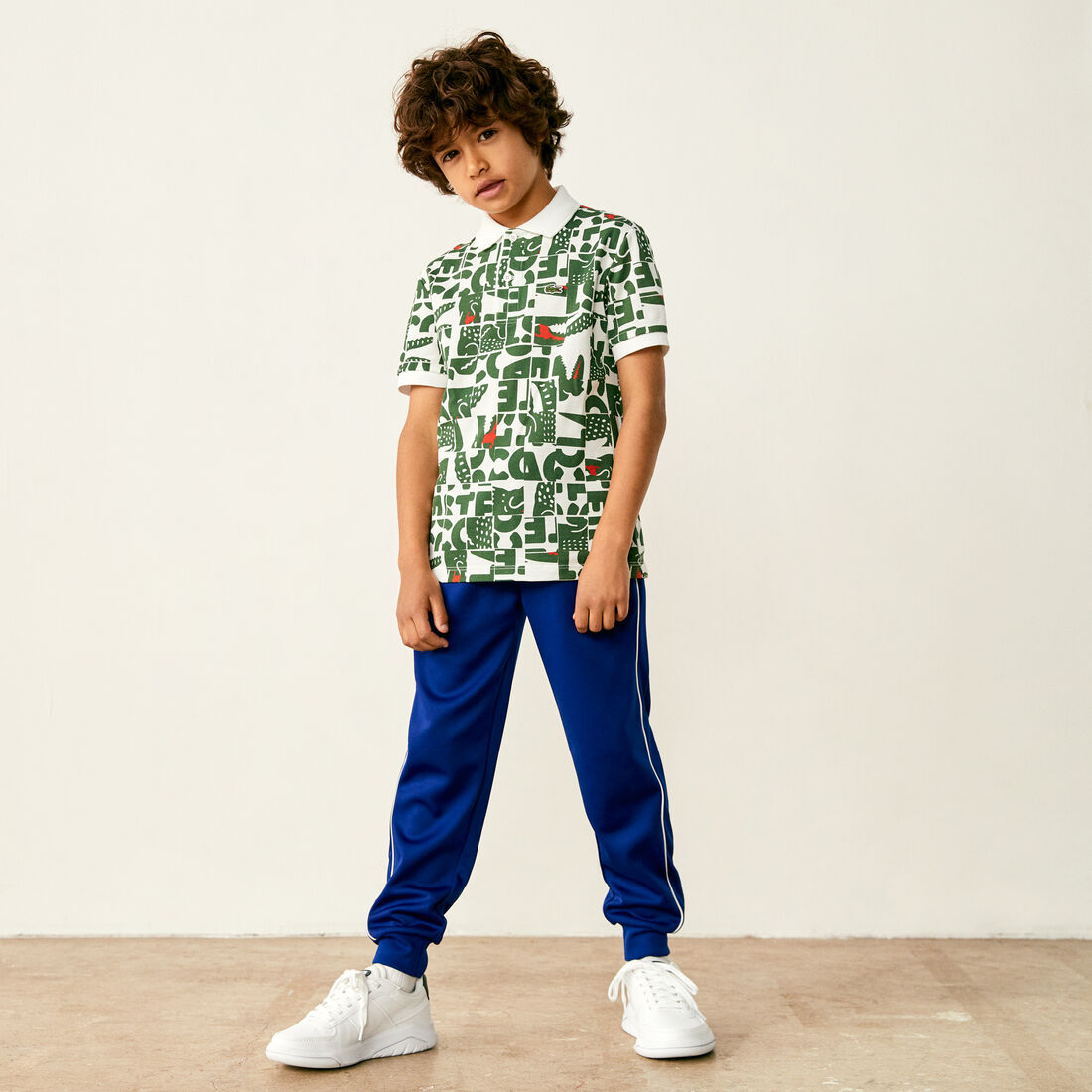 Boys' Heritage Lacoste Graphic Print Cotton Piqué Polo Shirt Boys' Heritage Lacoste Graphic Print Cotton Piqué Polo Shirt