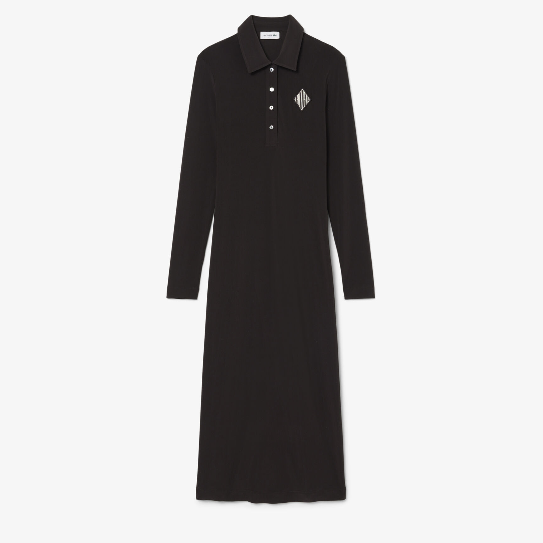 فستان بولو ضيق مزين بشعار الماركة