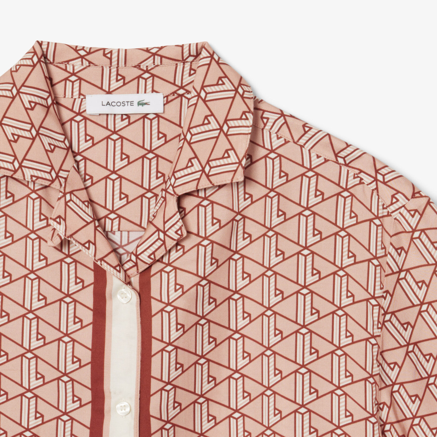 Oversized Monogram Print Shirt Oversized Monogram Print Shirt