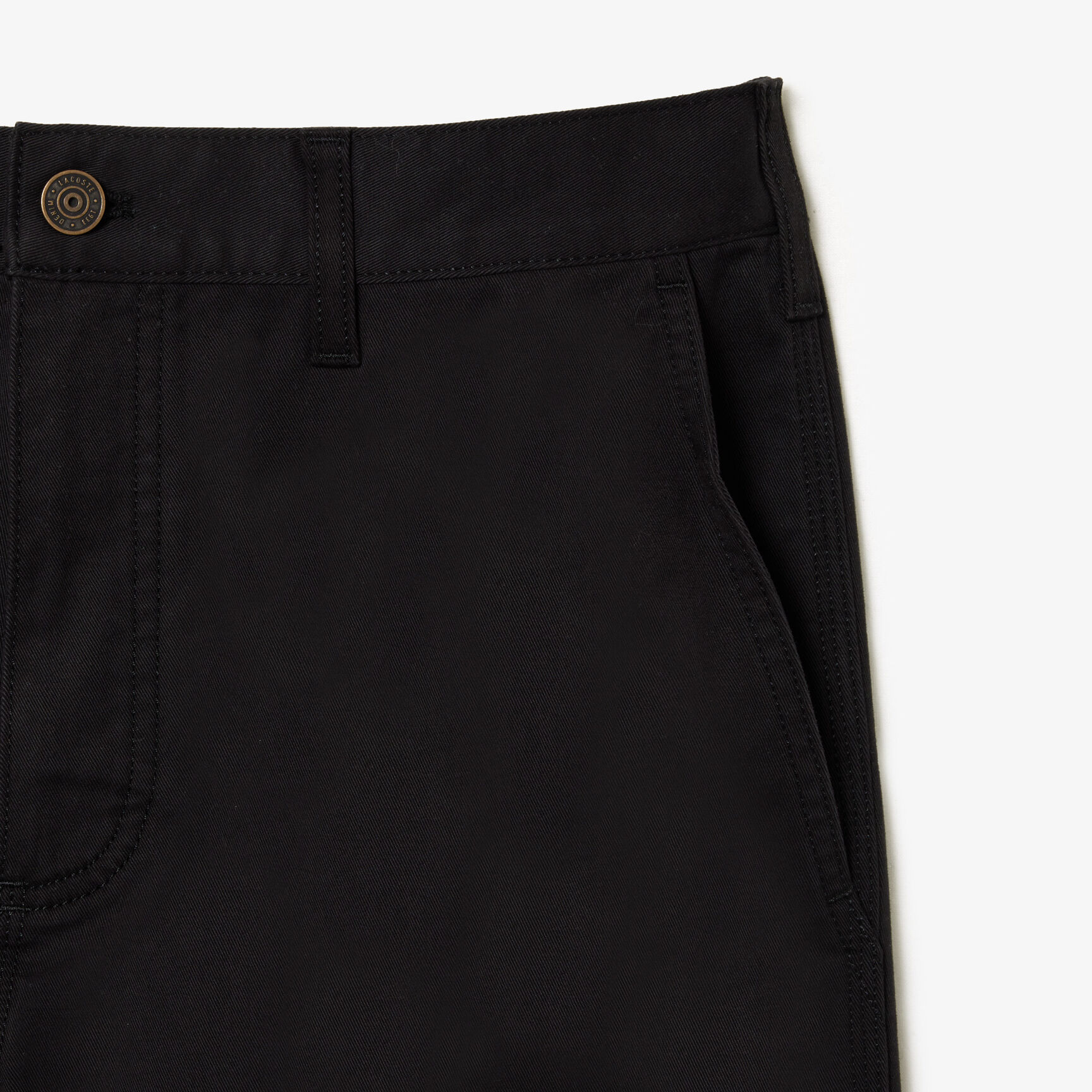 Straight Fit Cotton Twill Cargo Pants