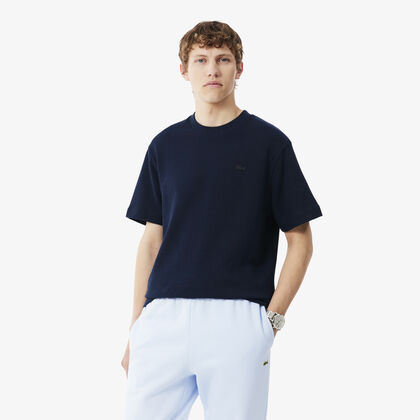lacoste textured jersey t shirt