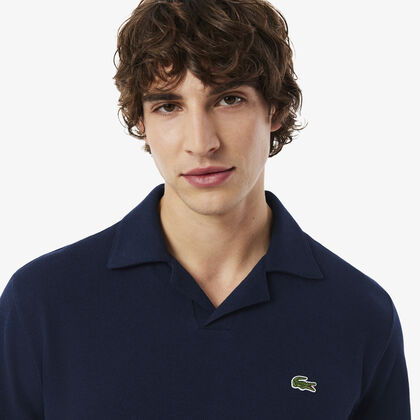 قميص بولو كلاسيكي من القطن والكتان